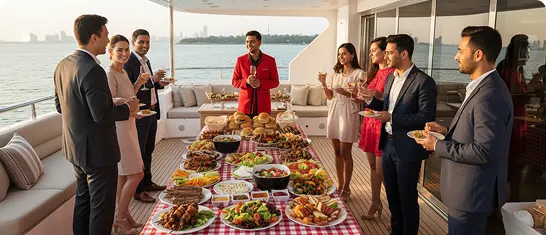 Corporate event on a yacht