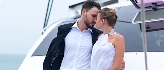 Engagement party on a yacht