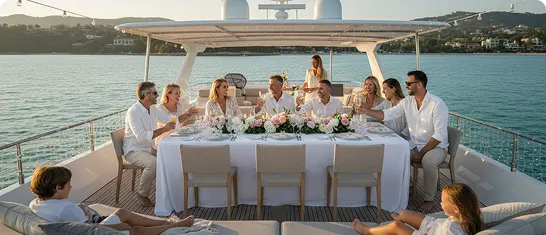Retirement party on a yacht